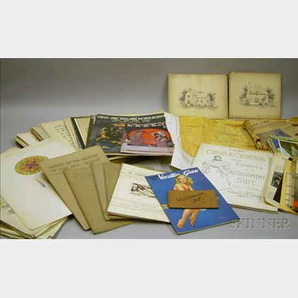 Box of Early 20th Century Ephemera and Collectibles