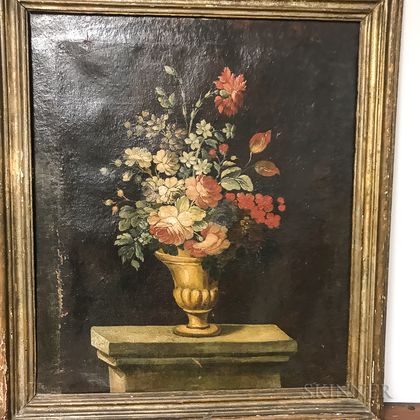 Dutch/Flemish School, 17th Century Style Two Ornate Floral Still Life Paintings