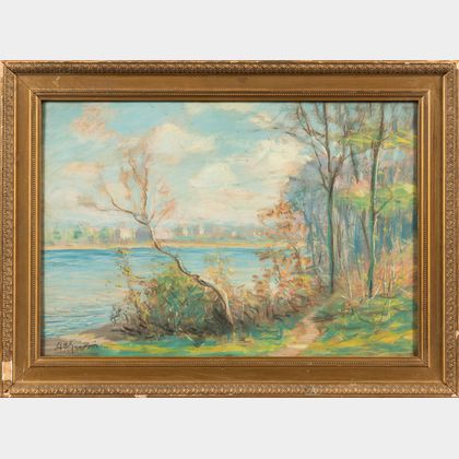 Arthur Clifton Goodwin (American, 1864-1929) Riverbank in Spring