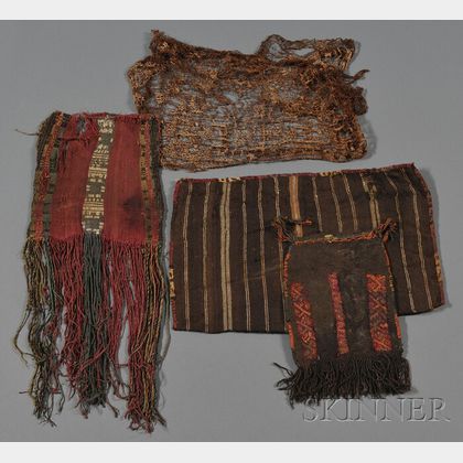 Four Pre-Columbian Textile Items