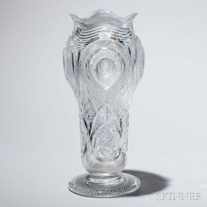 Webb Cut Glass Vase