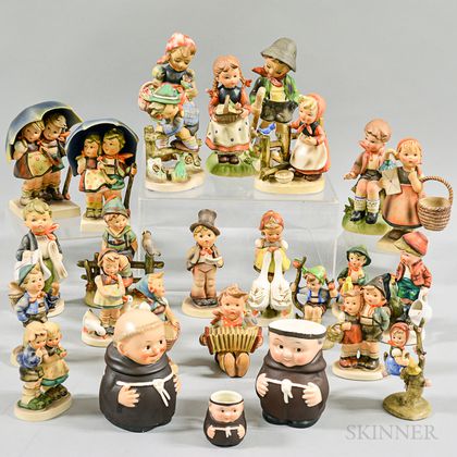 Twenty-six Mostly Hummel Ceramic Figures. Estimate $200-400