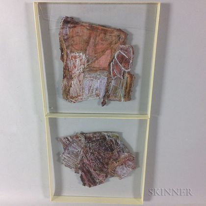 Two Framed Mixed Media Works on Paper