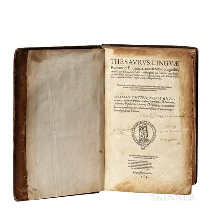 Cooper, Thomas (1517?-1594) Thesaurus Linguae Romanae & Britannicae.