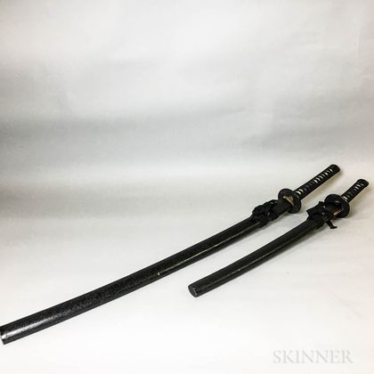 Two Reproduction Japanese Swords