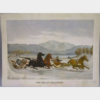 White & Piplar Hand-colored Lithograph The End of the Brush