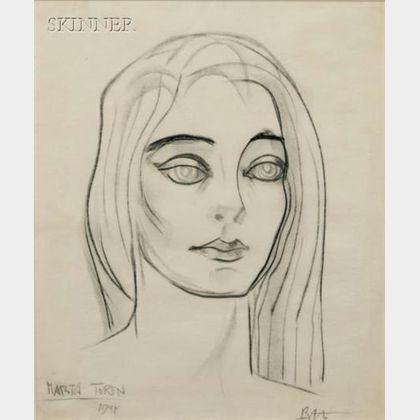 Boris Lovet-Lorski (American, 1894-1973) Portrait of Marta Toren