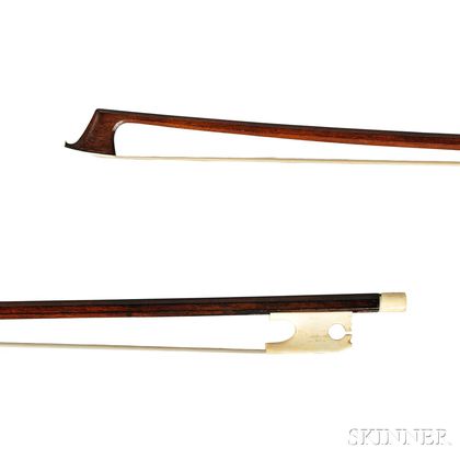 Transitional French Ivory-mounted Violin Bow, c. 1820