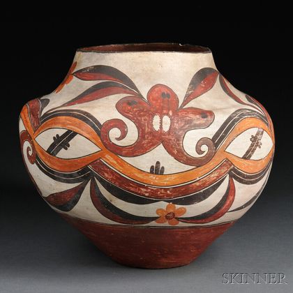 Acoma Four-color Pottery Olla
