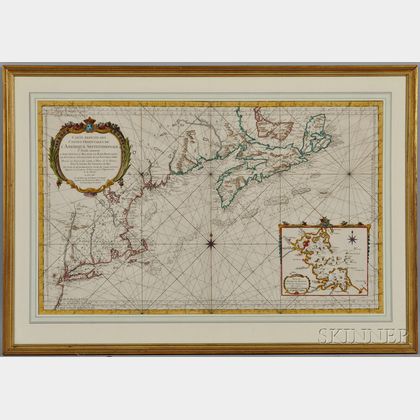 North America, East Coast: Long Island to Isle Royale, Canada. Jacques Nicolas Bellin (1703-1772) Carte Reduite Des Costes Orientales D