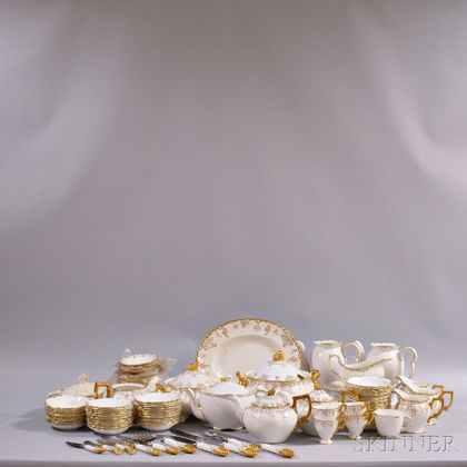 Group of Royal Crown Derby "Regency" and "Vine Gold" Porcelain Teaware