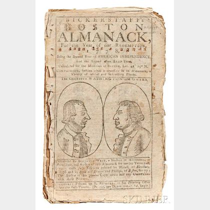 West, Benjamin (1730-1813) Bickerstaff's Boston Almanack.