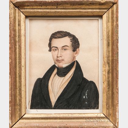 Rufus Porter (Connecticut/Massachusetts, 1792-1884) Portrait of a New England Gentleman