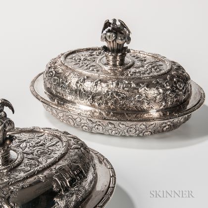 Two Kirk & Son .917 Silver Covered Tureens