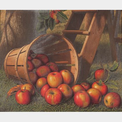 Levi Wells Prentice (American, 1851-1935) A Basket of Apples