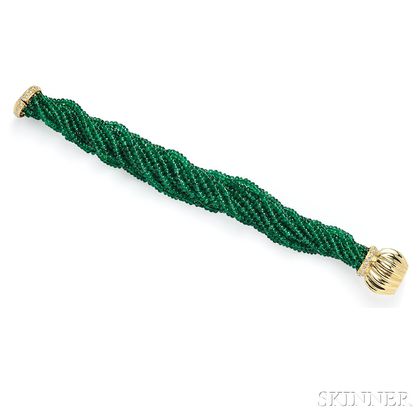 Emerald Bead Bracelet