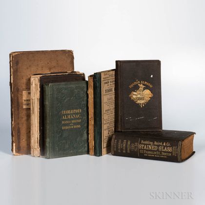 Charlestown Directories and Other Small-format Books Related to Boston, Seven Volumes 1821-1893.
