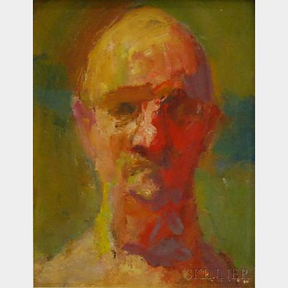 Earl Cavis Kerkam (American, 1891-1965) Portrait Head of a Man.