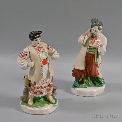 Pair of Soviet Porcelain Figures