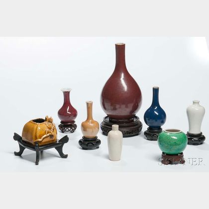 Eight Glazed Ceramic Items