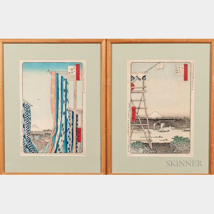 Utagawa Hiroshige (1797-1858),Two Woodblock Prints