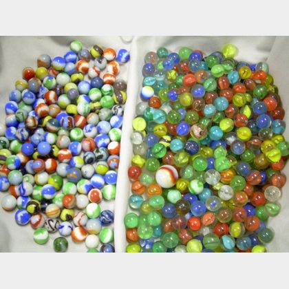 Collection of Glass Marbles. 