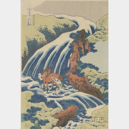 Hokusai: The Horse-Washing Waterfall at Yoshino in Yamato Province