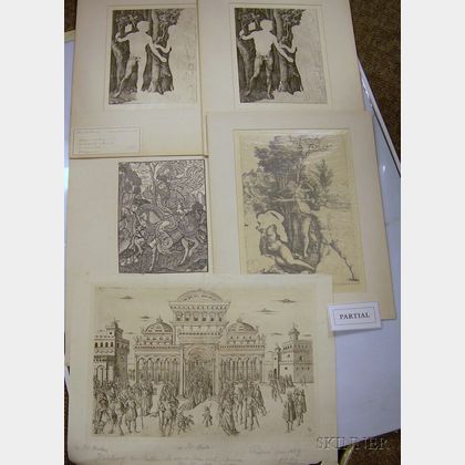 Lot of Thirty-six Unframed Facsimile Prints