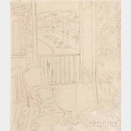 Raoul Dufy (French, 1877-1953) La Fenêtre Ouverte à Nice