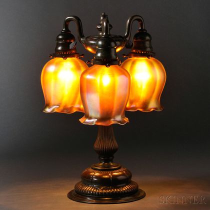 Tiffany Studios Three-light Table Lamp 