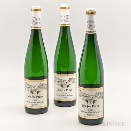 Joh. Jos. Prum Bernkasteler Badstube Riesling Spatlese 2009, 3 bottles 