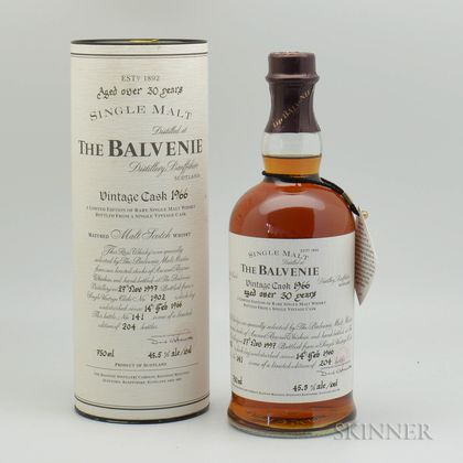 Balvenie 30 Years Old 1966, 1 750ml bottle (ot) 