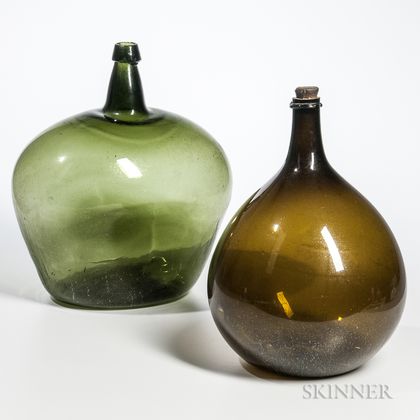 Two Large Blown Glass Carboys/Bottles
