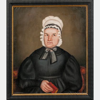 Royal Brewster Smith (Maine, 1801-1855) Portrait of an Older Woman with a Bible