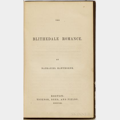 Hawthorne, Nathaniel (1804-1864) The Blithedale Romance.