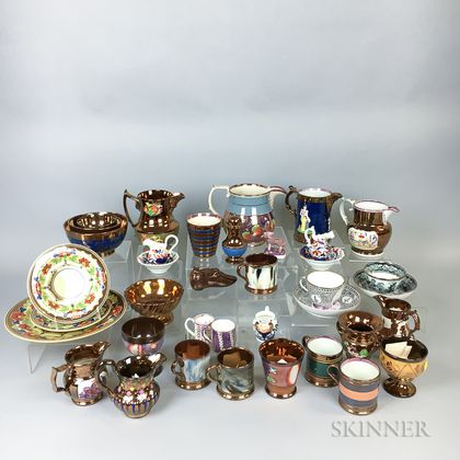 Thirty-six English Lustre Ceramic Items