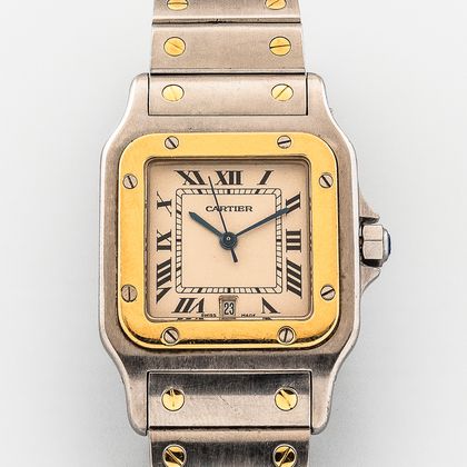Cartier Santos Galbée Two-tone Wristwatch