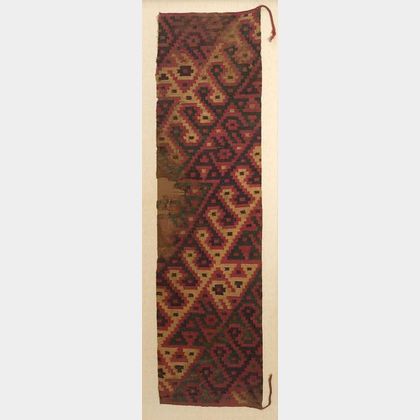 Pre-Columbian Polychrome Textile Fragment