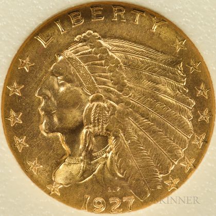 1927 Indian Head Quarter Eagle, MS-64