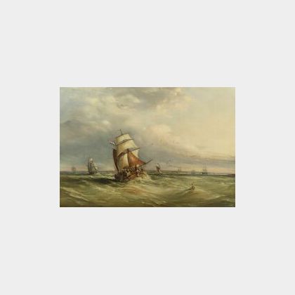 Ebenezer Colls (British, 1812-1887) Maritime Scene