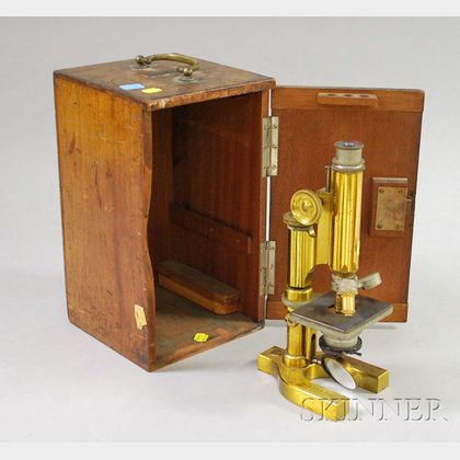 Brass Compound Microscope by Bausch & Lomb Optical Co.