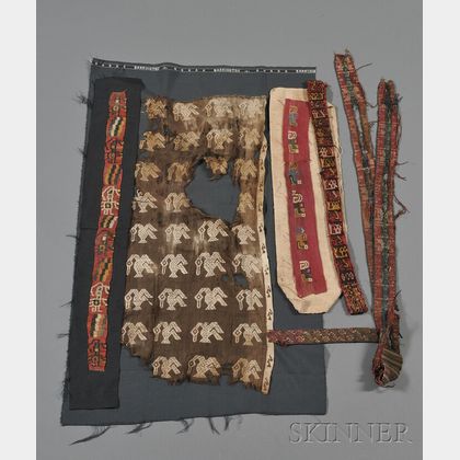 Six Pre-Columbian Textile Fragments