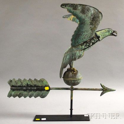 Patinated Molded Copper Eagle Weather Vane