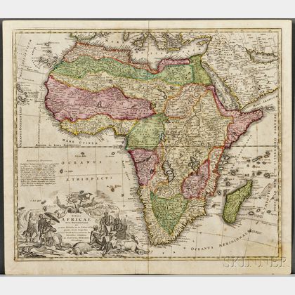 Sold At Auction Africa. Johannes Baptist Homann (1664-1724) Totius ...