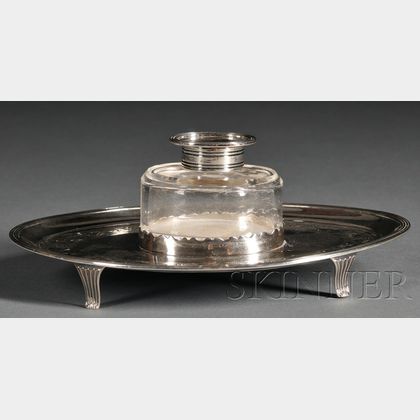 Silver and Glass Inkstand