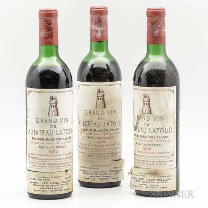 Chateau Latour 1962, 3 bottles 
