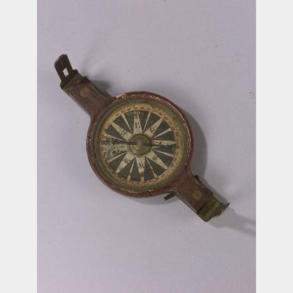 Mahogany and Brass Vernier Surveyor's Compass