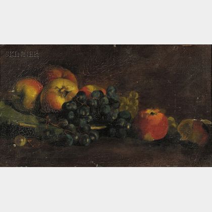 American School, 19th Century Still Life with Fruit