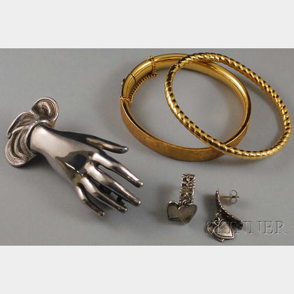 Small Group of 14kt Gold and Silver Jewelry