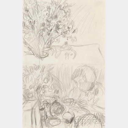 Pierre Bonnard (French, 1867-1947) Le Petit déjeuner, deux études